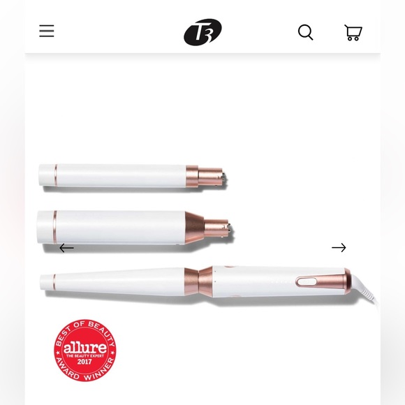 Sold - T3 Whirl Trio Styling Wand; 3 detachable barrels - Picture 1 of 1